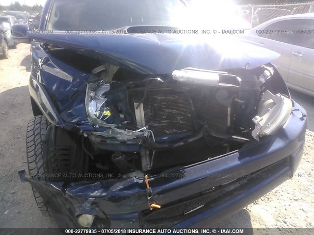 5TELU42N55Z105142 - 2005 TOYOTA TACOMA DOUBLE CAB 深蓝色 照片 6