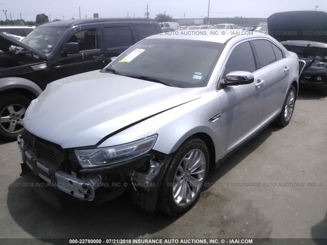 1FAHP2F85EG104818 - 2014 FORD TAURUS LIMITED SILVER photo 2