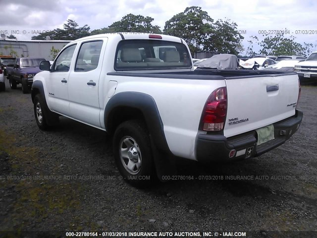 5TEJU62NX7Z388840 - 2007 TOYOTA TACOMA DOUBLE CAB PRERUNNER WHITE photo 3