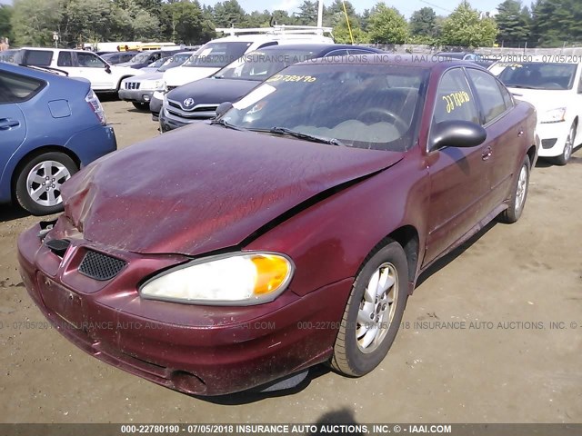 1G2NE52F03C228531 - 2003 PONTIAC GRAND AM SE RED photo 2