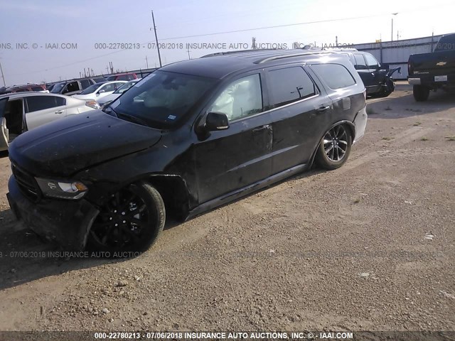 1C4RDHDG5JC282086 - 2018 DODGE DURANGO GT BLACK photo 2