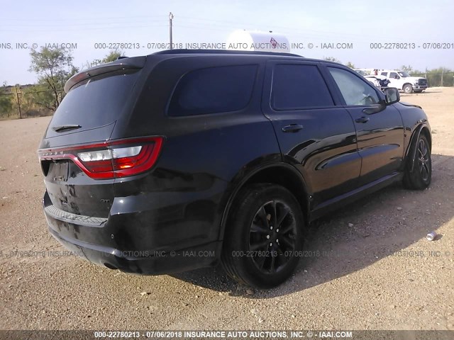 1C4RDHDG5JC282086 - 2018 DODGE DURANGO GT BLACK photo 4