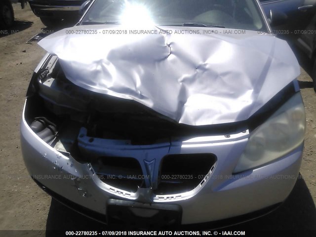 1G2ZG528354158422 - 2005 PONTIAC G6 SILVER photo 6