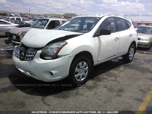 JN8AS5MT4EW618012 - 2014 NISSAN ROGUE SELECT S WHITE photo 2