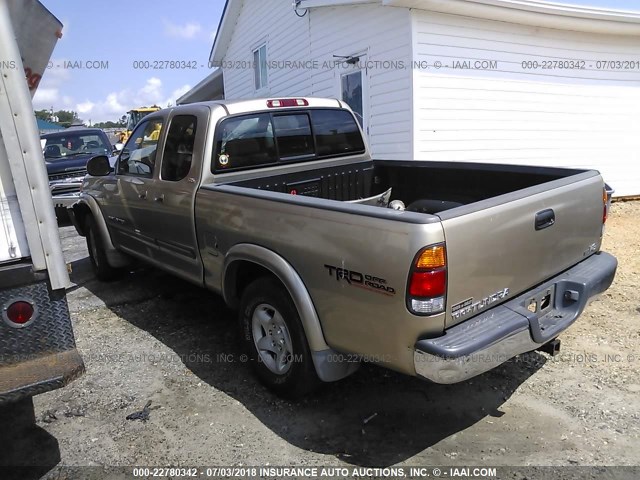 5TBRT34133S354401 - 2003 TOYOTA TUNDRA ACCESS CAB SR5 TAN photo 3