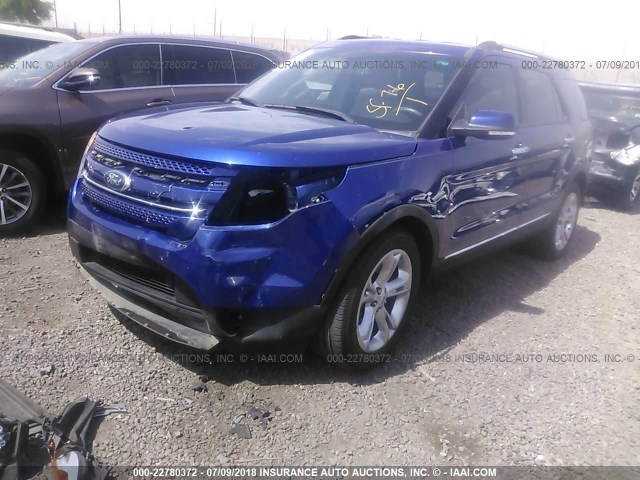 1FM5K7F95DGB63220 - 2013 FORD EXPLORER LIMITED 蓝色 照片 2