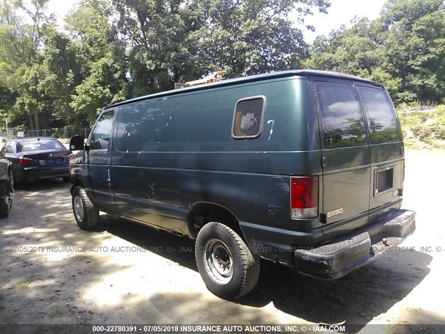 1FTNE2425YHA21762 - 2000 FORD ECONOLINE E250 VAN GREEN photo 3