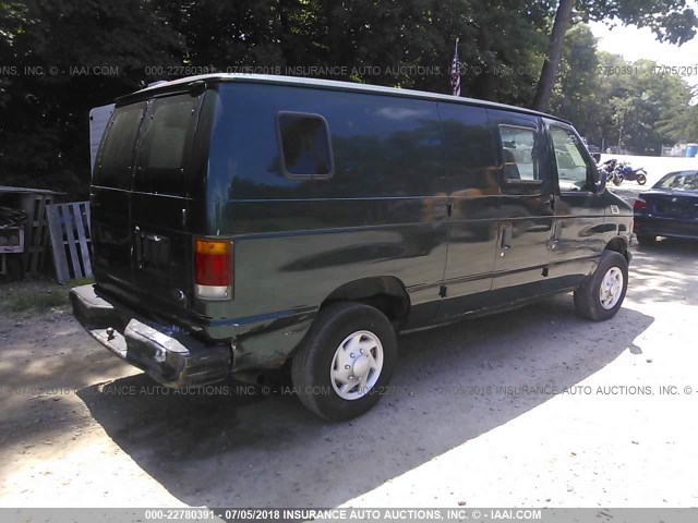 1FTNE2425YHA21762 - 2000 FORD ECONOLINE E250 VAN GREEN photo 4