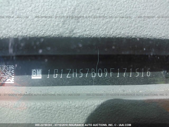 1G1ZH57B09F171516 - 2009 CHEVROLET MALIBU 1LT 蓝色 照片 9