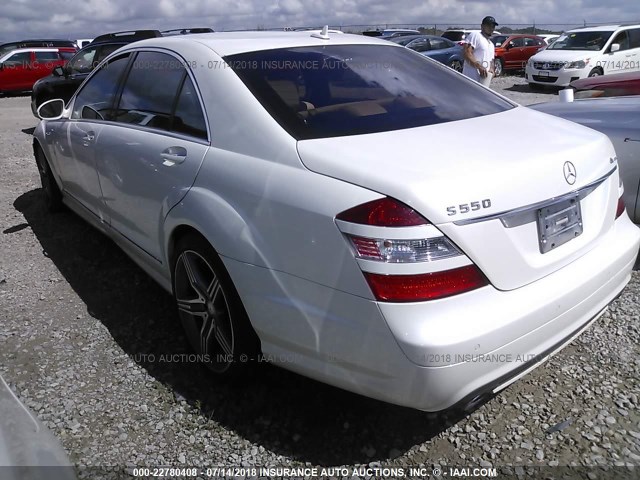 WDDNG86X89A246554 - 2009 MERCEDES-BENZ S 550 4MATIC WHITE photo 3