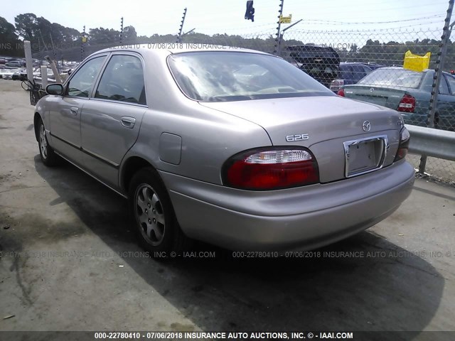 1YVGF22C125287218 - 2002 MAZDA 626 LX GRAY photo 3