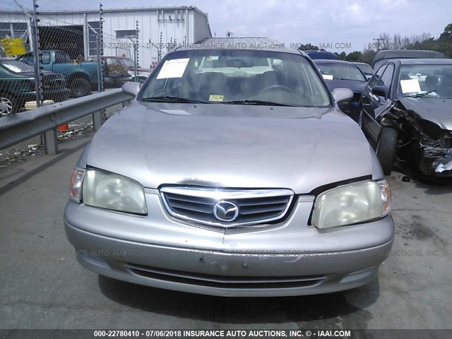 1YVGF22C125287218 - 2002 MAZDA 626 LX GRAY photo 6