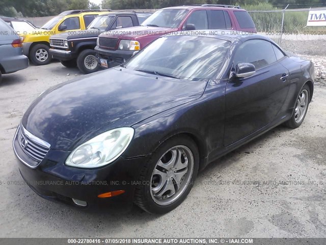 JTHFN48Y040055405 - 2004 LEXUS SC 430 BLACK photo 2