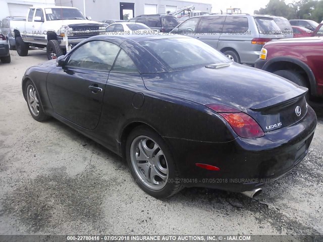 JTHFN48Y040055405 - 2004 LEXUS SC 430 BLACK photo 3