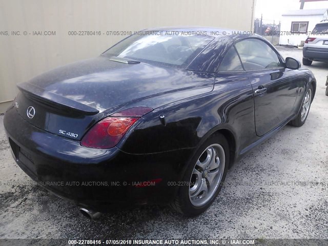 JTHFN48Y040055405 - 2004 LEXUS SC 430 BLACK photo 4