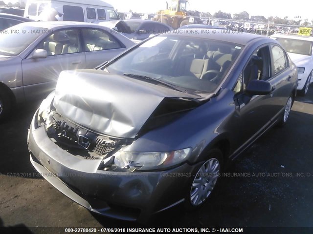 19XFA1F36AE020762 - 2010 HONDA CIVIC VP GRAY photo 2