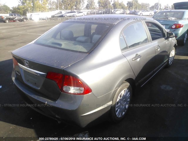 19XFA1F36AE020762 - 2010 HONDA CIVIC VP GRAY photo 4