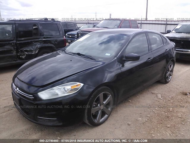 1C3CDFDH3FD345341 - 2015 DODGE DART SE AERO BLACK photo 2