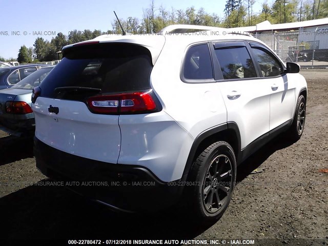 1C4PJMDSXEW236464 - 2014 JEEP CHEROKEE LIMITED WHITE photo 4