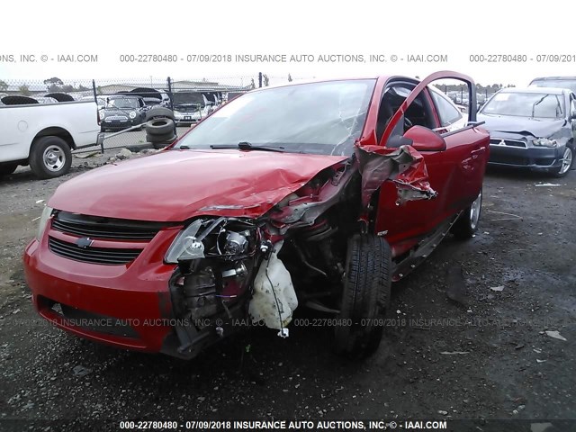 1G1AM18B177291235 - 2007 CHEVROLET COBALT SS RED photo 6