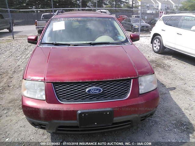 1FMDK05115GA71215 - 2005 FORD FREESTYLE SEL RED photo 6