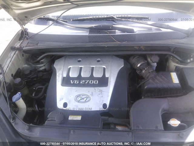 KM8JN12DX6U263668 - 2006 HYUNDAI TUCSON GLS/LIMITED 金色 照片 10