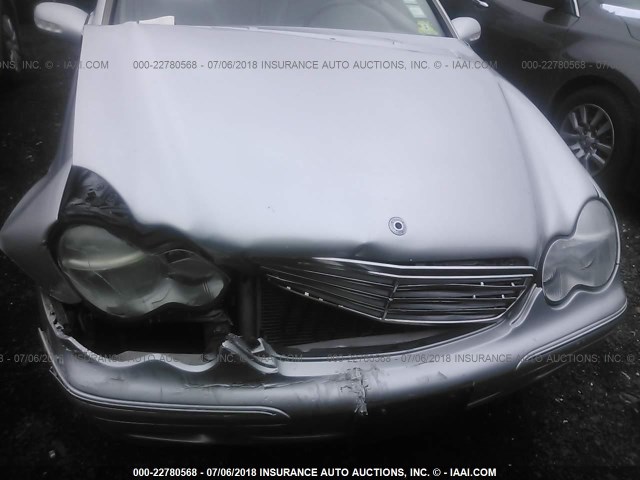 WDBRF61J64E017022 - 2004 MERCEDES-BENZ C 240 SILVER photo 6