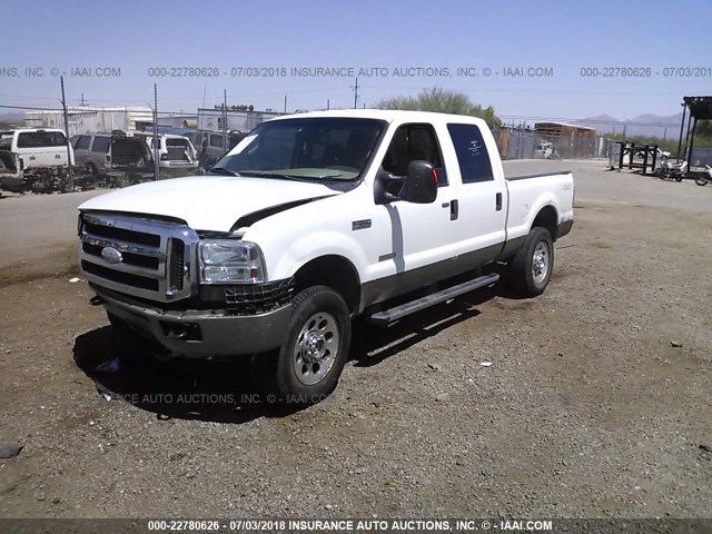 1FTWW31P56EB09085 - 2006 FORD F350 SRW SUPER DUTY WHITE photo 2