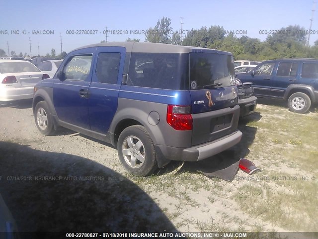 5J6YH28554L028785 - 2004 HONDA ELEMENT EX BLUE photo 3