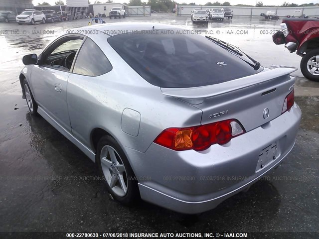 JH4DC53052C036817 - 2002 ACURA RSX TYPE-S SILVER photo 3