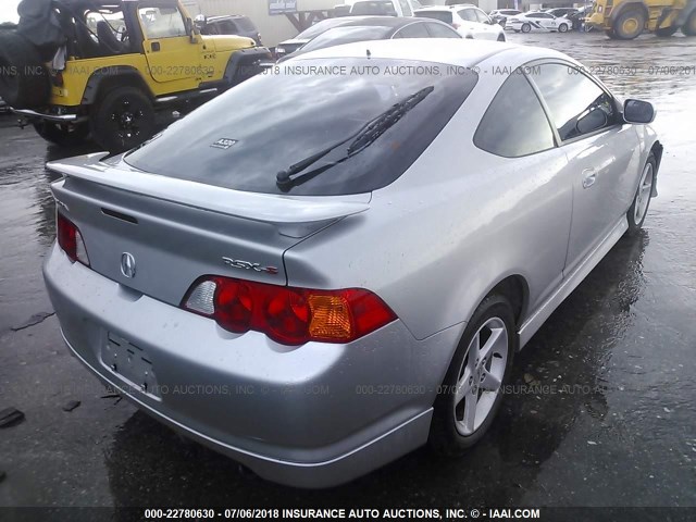 JH4DC53052C036817 - 2002 ACURA RSX TYPE-S SILVER photo 4