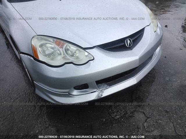 JH4DC53052C036817 - 2002 ACURA RSX TYPE-S SILVER photo 6