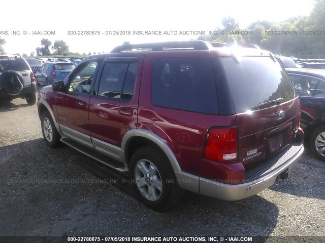 1FMDU74W25UB78484 - 2005 FORD EXPLORER EDDIE BAUER RED photo 3