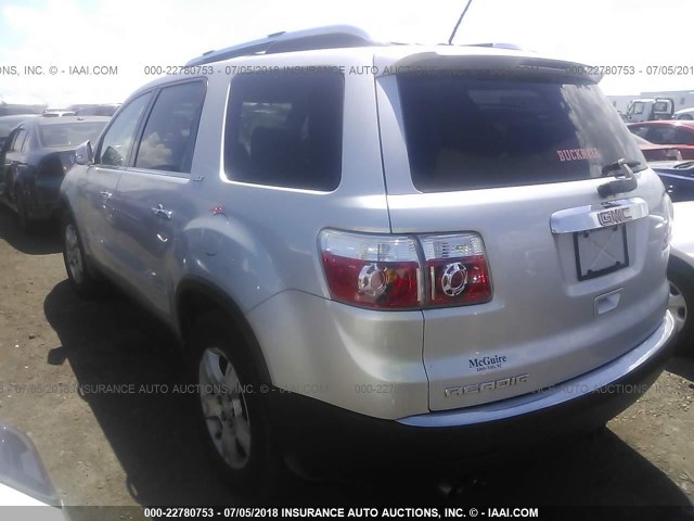 1GKER23D69J148140 - 2009 GMC ACADIA SLT-1 SILVER photo 3