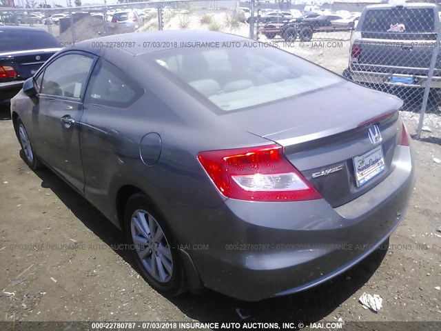 2HGFG3B06CH527319 - 2012 HONDA CIVIC EXL 灰色 照片 3
