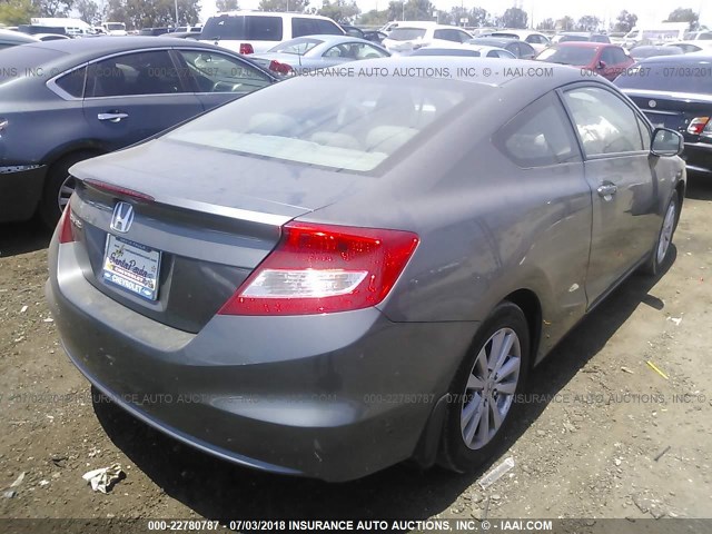 2HGFG3B06CH527319 - 2012 HONDA CIVIC EXL 灰色 照片 4