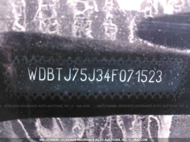 WDBTJ75J34F071523 - 2004 MERCEDES-BENZ CLK 500 BLACK photo 9