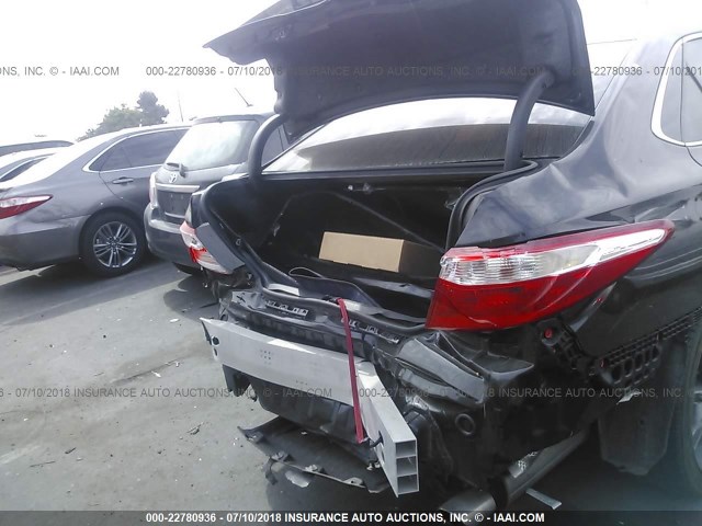 4T1BF1FK4FU009626 - 2015 TOYOTA CAMRY LE/XLE/SE/XSE BLACK photo 6