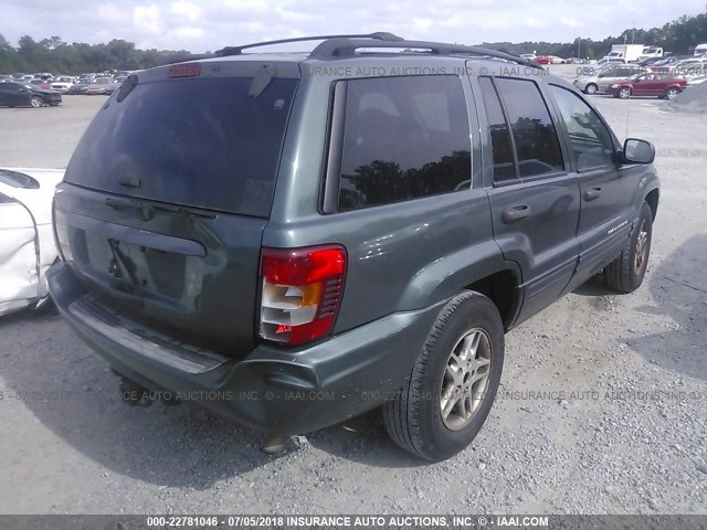 1J4GX48S04C129118 - 2004 JEEP GRAND CHEROKEE LAREDO/COLUMBIA/FREEDOM 绿色 照片 4