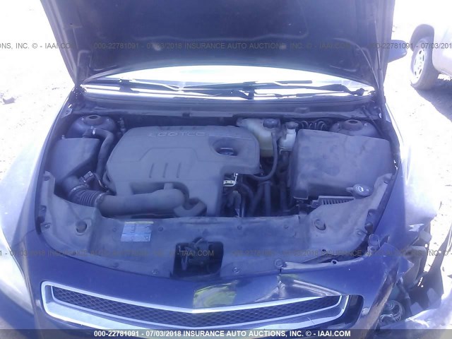 1G1ZC5EB8A4158966 - 2010 CHEVROLET MALIBU 1LT 蓝色 照片 10