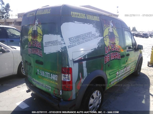 NM0LS7AN6DT134622 - 2013 FORD TRANSIT CONNECT XL GREEN photo 4
