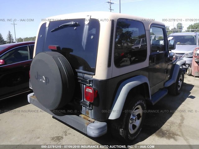 1J4FA49S61P302057 - 2001 JEEP WRANGLER / TJ SPORT BLACK photo 4