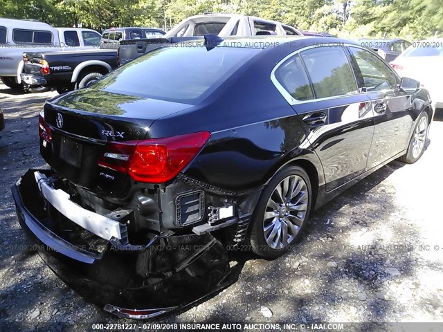 JH4KC1F96GC000667 - 2016 ACURA RLX ADVANCE BLACK photo 4