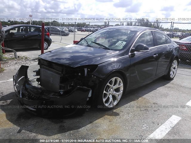 2G4GT5GX7E9226213 - 2014 BUICK REGAL GS 黑色 照片 2