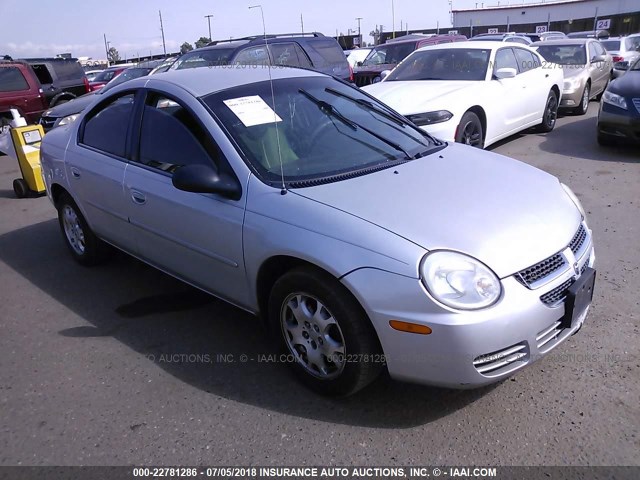 1B3ES56C65D155023 - 2005 DODGE NEON SXT SILVER photo 1