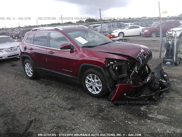 1C4PJLCS5EW264748 - 2014 JEEP CHEROKEE LATITUDE RED photo 1