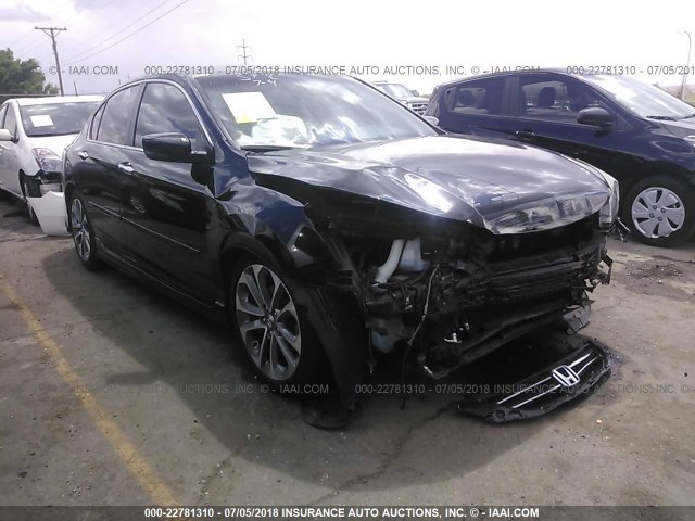 1HGCR2F5XDA175939 - 2013 HONDA ACCORD SPORT BLACK photo 1