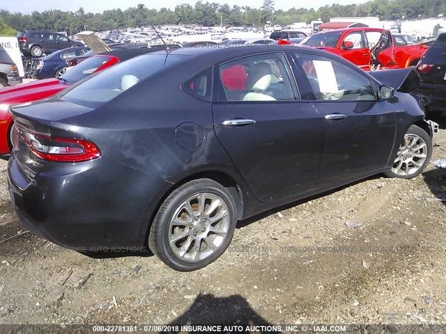 1C3CDFCA7DD285453 - 2013 DODGE DART LIMITED/R/T GRAY photo 4