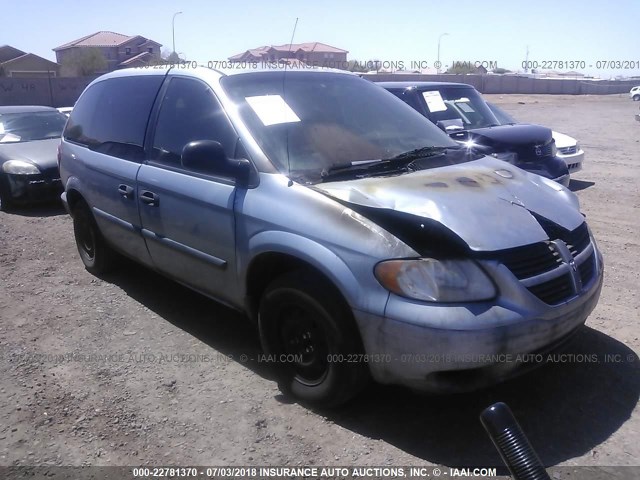 1D4GP25B15B103751 - 2005 DODGE CARAVAN SE Light Blue photo 1