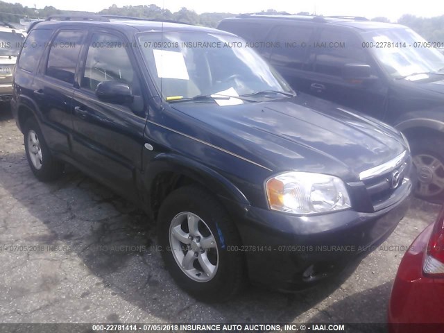 4F2YZ04195KM23053 - 2005 MAZDA TRIBUTE S BLACK photo 1